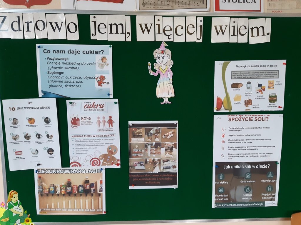 Gazetka tematyczna "Ostrożnie z cukrem i solą"